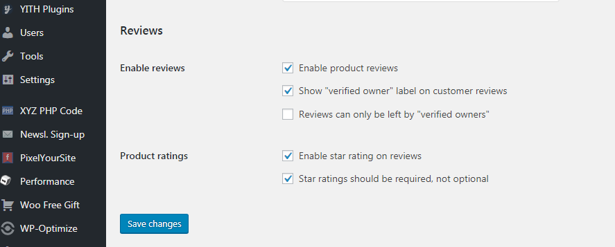 Enable online product reviews and ratings