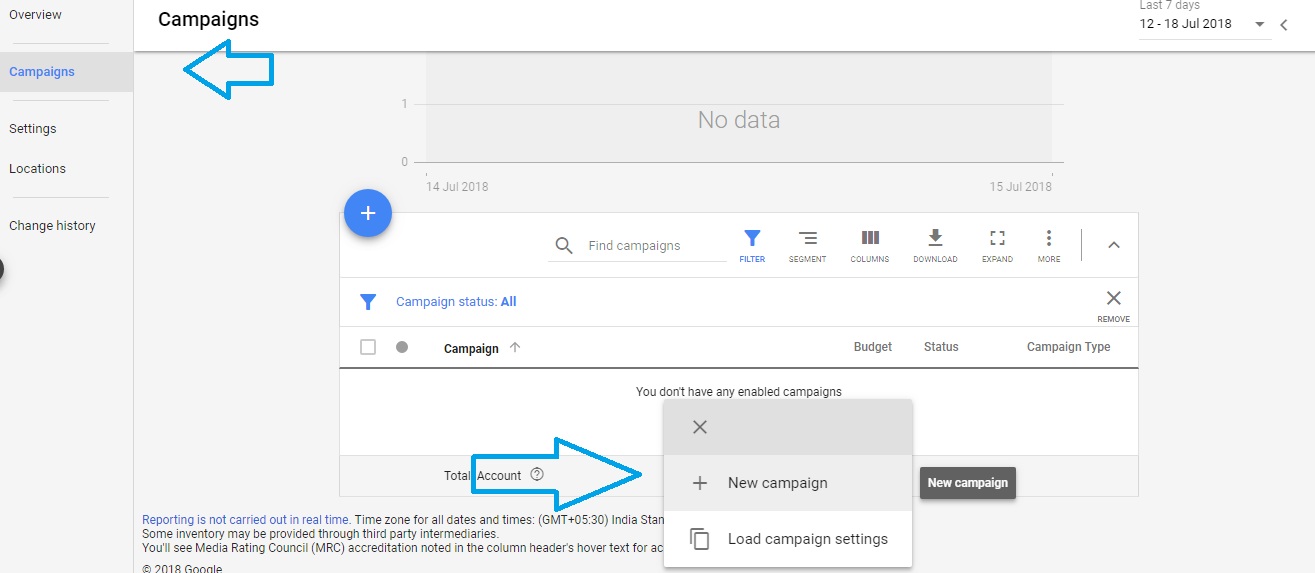 Creating a new Google Shopping Campaign